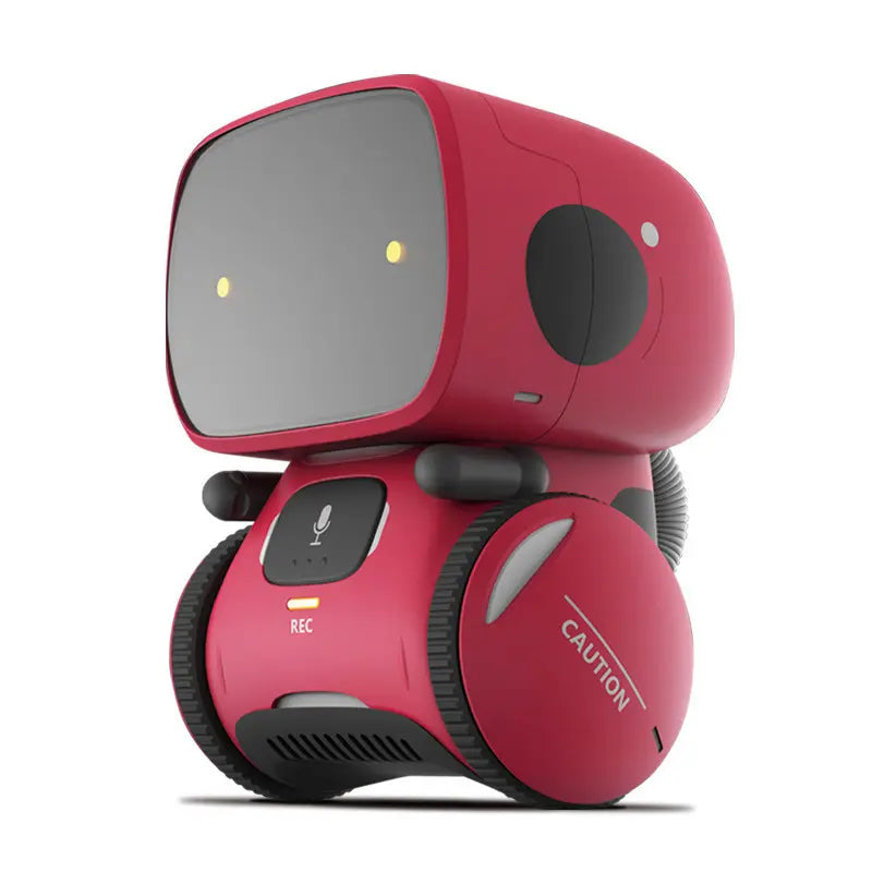 robot enfant éducatif pensé pour associer dialogue, curiosité et jeu libre, rouge