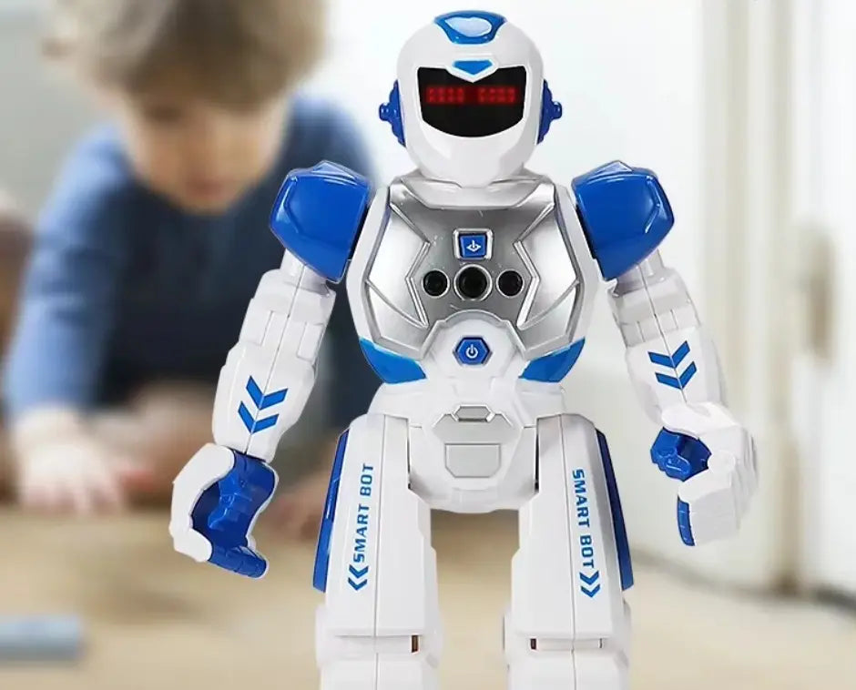 Robot télécommandé enfant : le pilotage par gestes
Un robot télécommandé enfant qui réagit à la main marche danse et chante