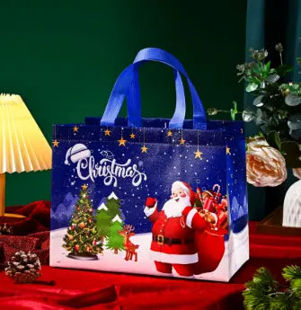 Sac cadeau Noel : deux modèles pour préparer vos surprises - bleu - grand