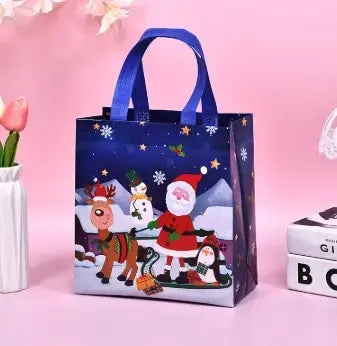 Sac cadeau Noel : deux modèles pour préparer vos surprises - bleu - petit