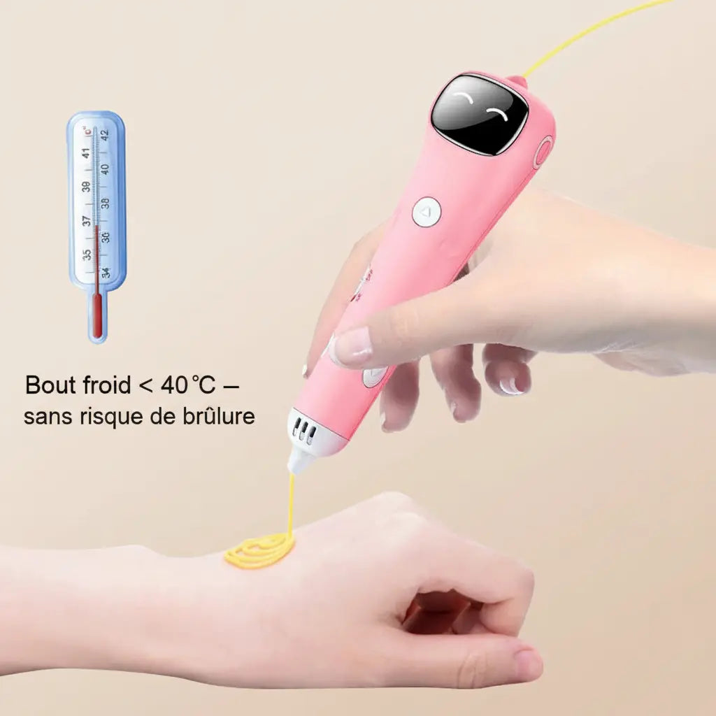 Stylo 3D basse température sans risque de brûlure pour enfant