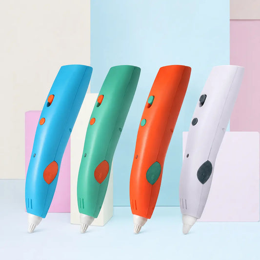 Stylo 3D PCL basse température sans fil 3DMorfo — le seul stylo 3D dont on peut toucher le filament directement sur la peau