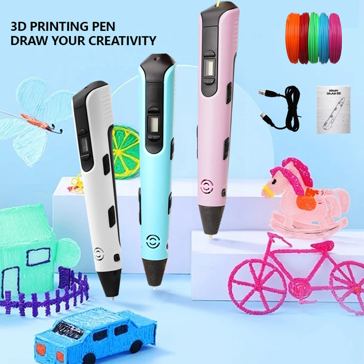 Stylo 3D enfant Créa-Start™ — Le premier stylo 3D, sans prise de tête, dès 5 ans. imagination de l enfant
