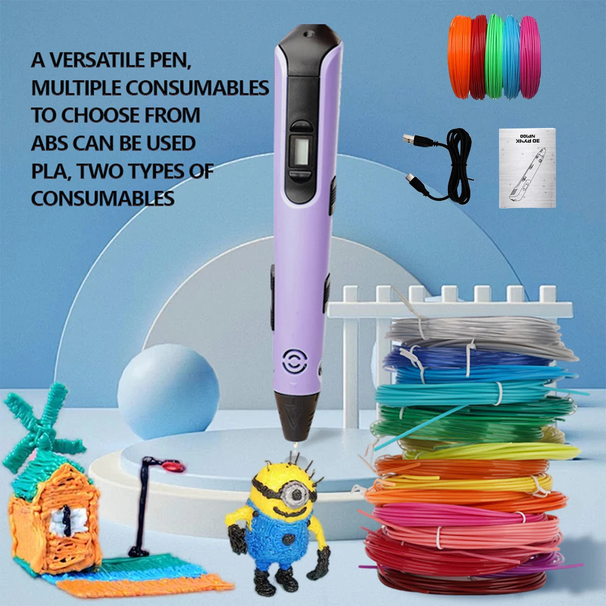 Stylo 3D enfant Créa-Start™ — Le premier stylo 3D, sans prise de tête, dès 5 ans, créativité sans limite