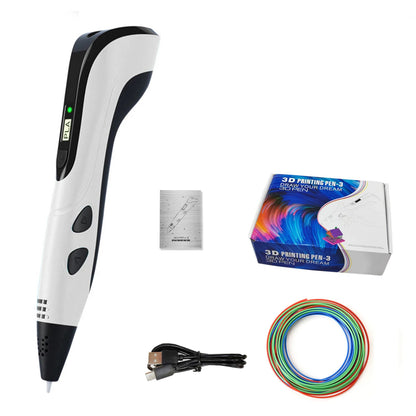 Stylo 3D enfant Créa-Start™ — Le premier stylo 3D, sans prise de tête, dès 5 ans - kit blanc