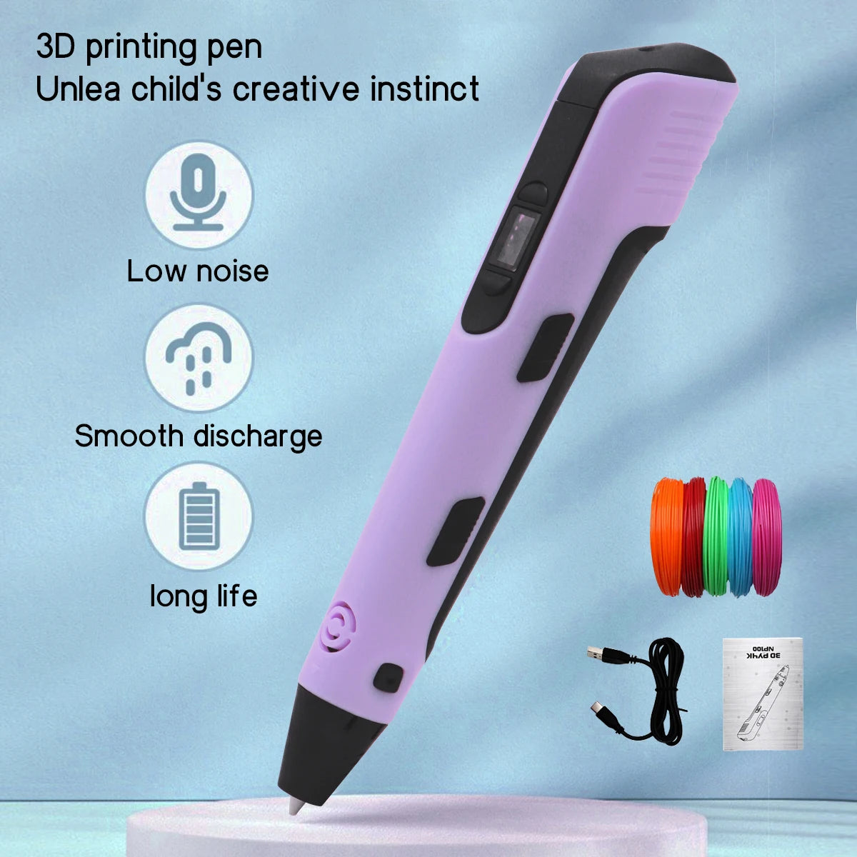 Stylo 3D enfant Créa-Start™ — Le premier stylo 3D, sans prise de tête, dès 5 ans, stylo pratique