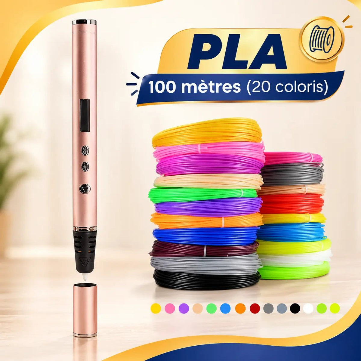 Stylo 3D Petit Curio variante ros gold