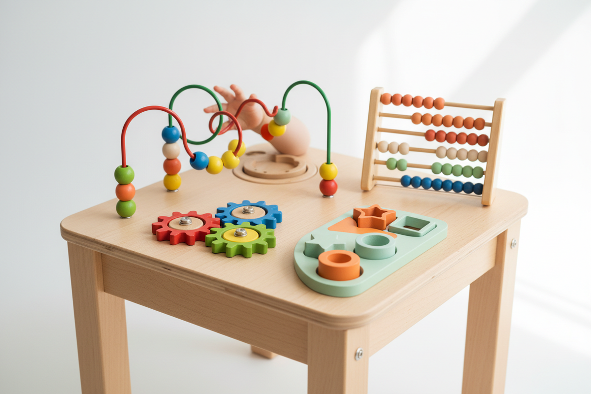 Table d'activité bébé en bois