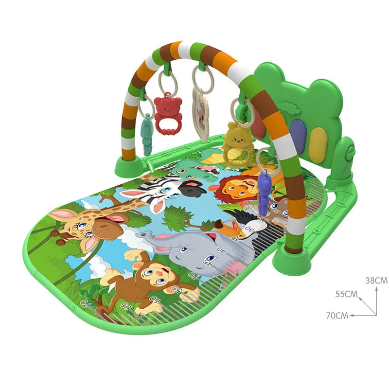 Tapis d'éveil musical avec piano à pédales et hochets PianoPlay pour bébé - Petit Curio