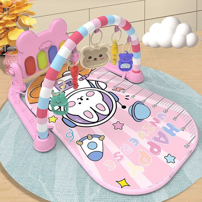 Tapis d'éveil musical avec piano à pédales et hochets PianoPlay pour bébé - Petit Curio