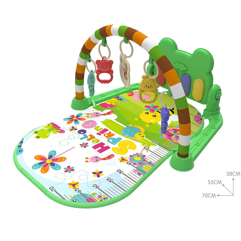 Tapis d'éveil musical avec piano à pédales et hochets PianoPlay pour bébé - Petit Curio