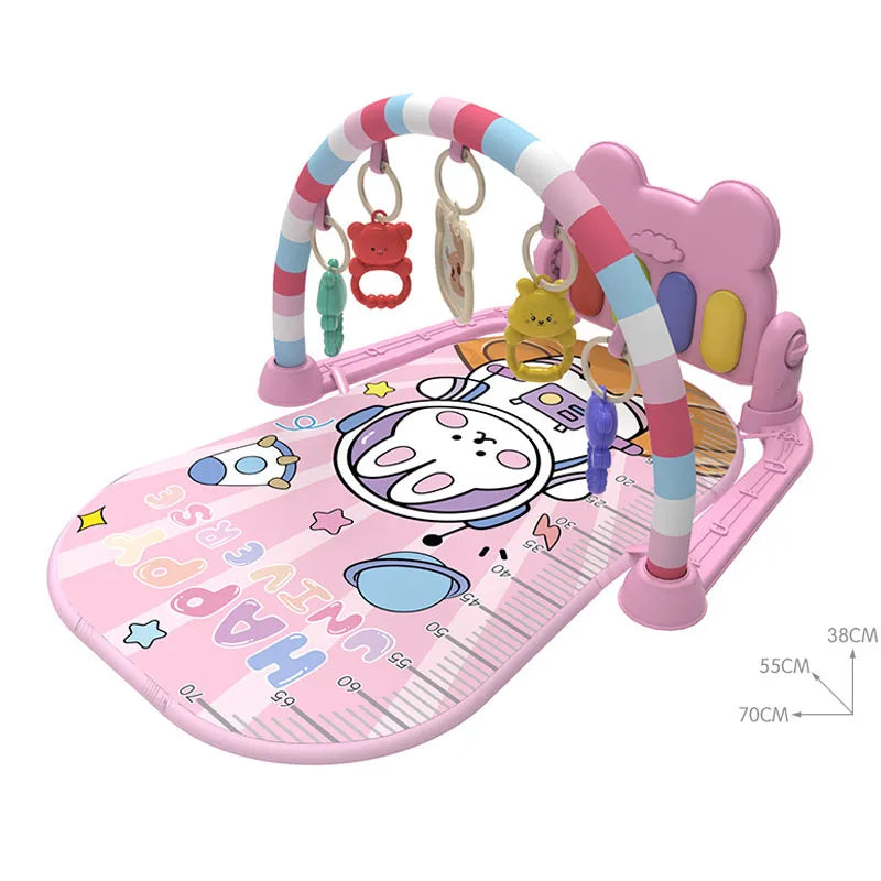 Tapis d'éveil musical avec piano à pédales et hochets PianoPlay pour bébé - Petit Curio