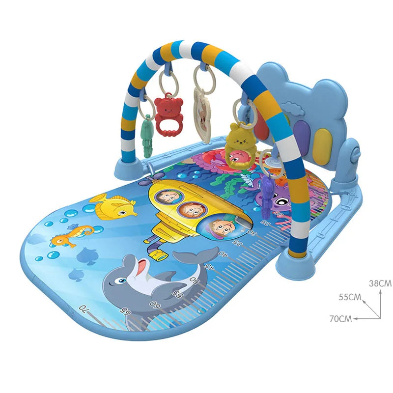Tapis d'éveil musical avec piano à pédales et hochets PianoPlay pour bébé - Petit Curio