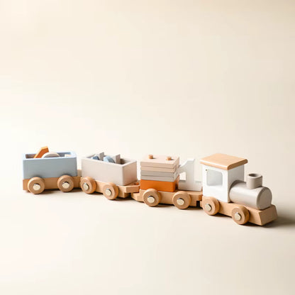 Train en bois d'anniversaire avec blocs numérotés Anniv'Loco - Petit Curio