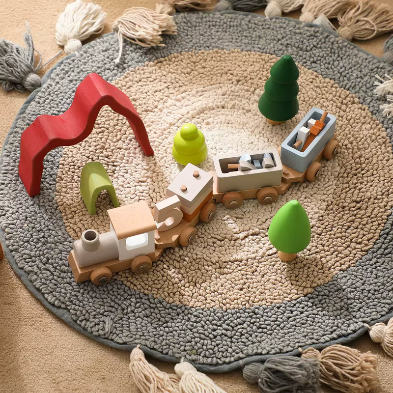 Train en bois d'anniversaire avec blocs numérotés Anniv'Loco - Petit Curio