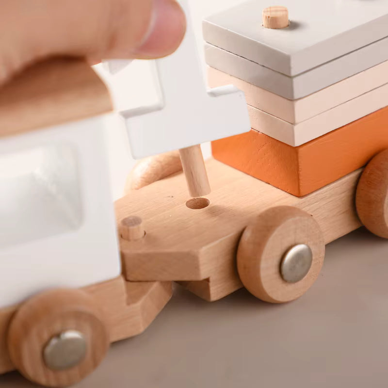 Train en bois d'anniversaire avec blocs numérotés Anniv'Loco - Petit Curio