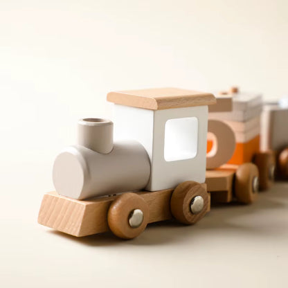 Train en bois d'anniversaire avec blocs numérotés Anniv'Loco - Petit Curio