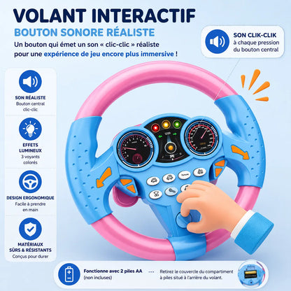 Volant d'imitation pour enfant avec lumières et son Volant Magique - Petit Curio