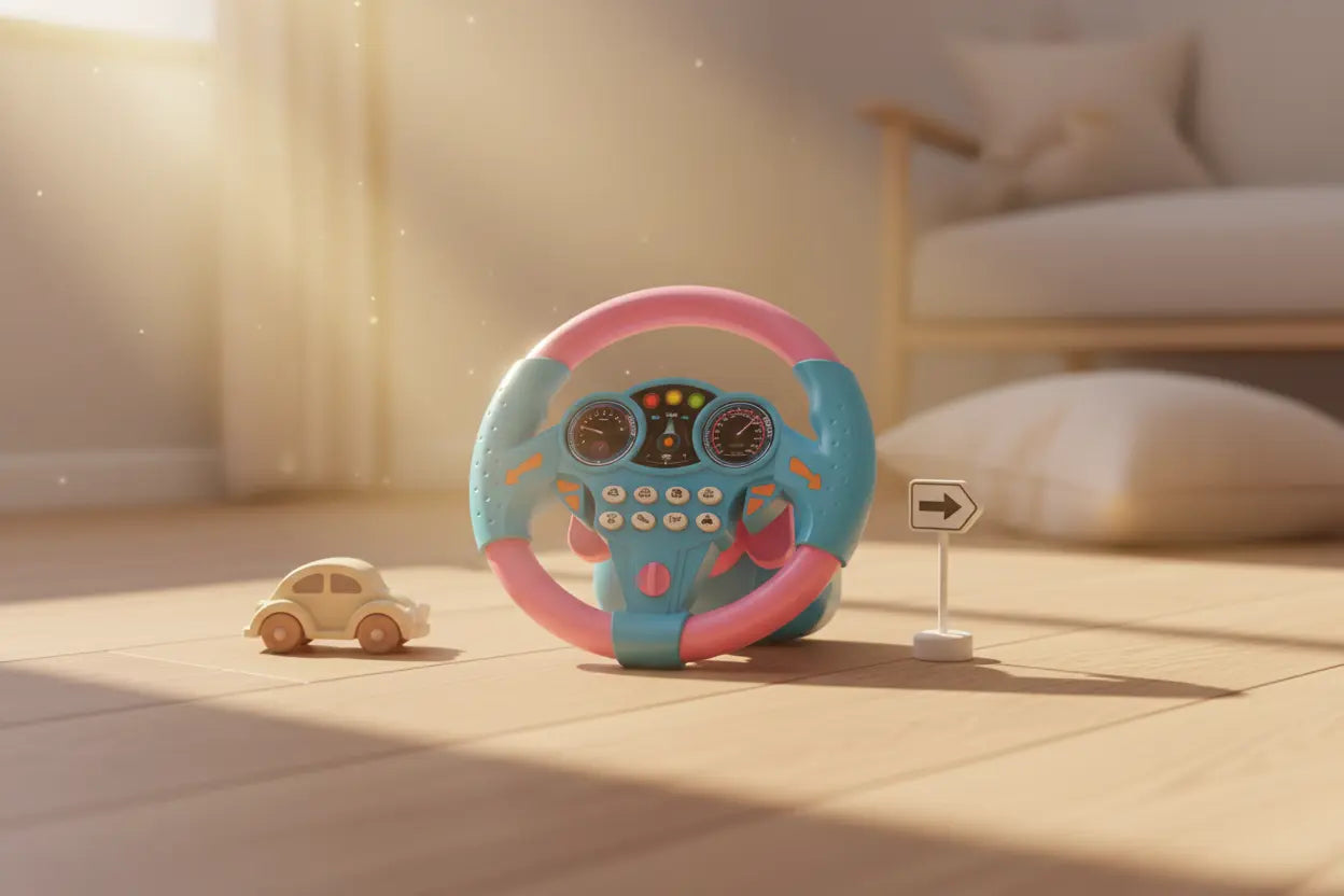 Volant d'imitation pour enfant avec lumières et son Volant Magique - Petit Curio